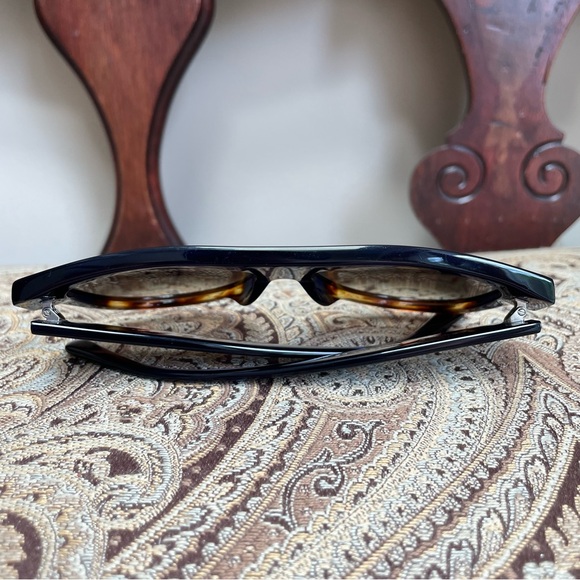 Celine Eyewear Blue Tortoise Shell Aviator D Frame Rhinestone Acetate Sunglasses - Picture 13 of 14